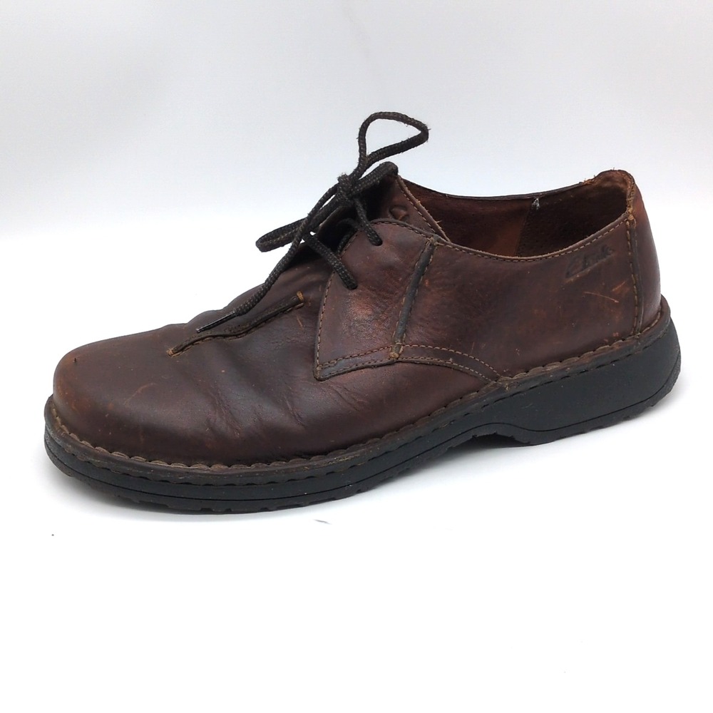 Clarks Shoes Mens Brown 11.5 Leather Oxfords Casual Lace Up 37322
